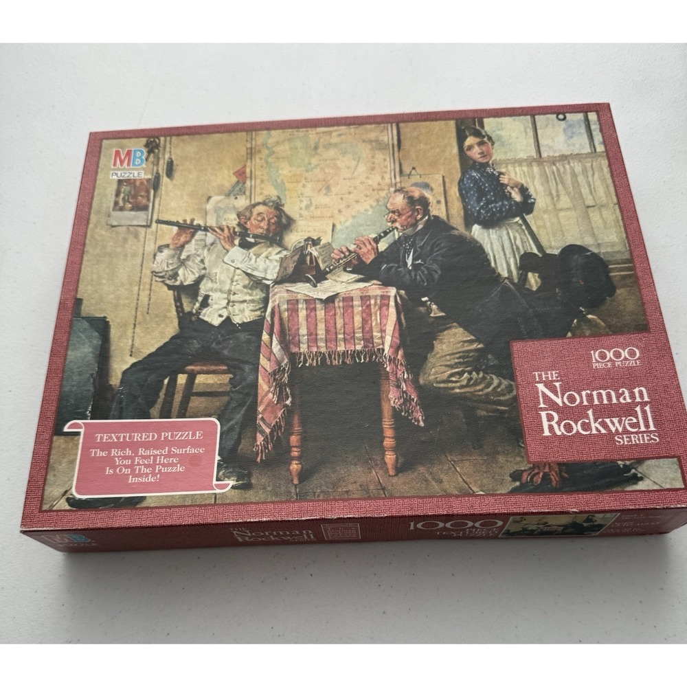 Norman Rockwell Series Vintage 1000 Piece Textured Puzzle~the Love Song~MB New